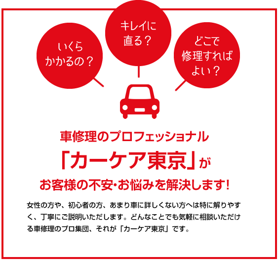 カーケア東京が不安・悩みを解決します